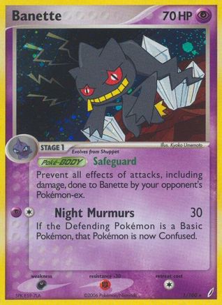 Banette (1/100) (Stamped) [EX: Crystal Guardians] | Silver Goblin