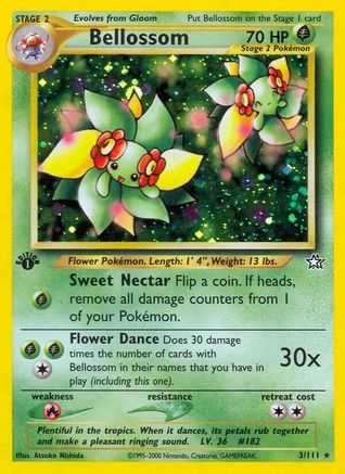 Bellossom (3) 1st Edition Holofoil - Neo Genesis