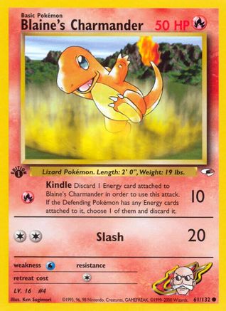 Blaine's Charmander (61) 1st Edition - Gym Heroes