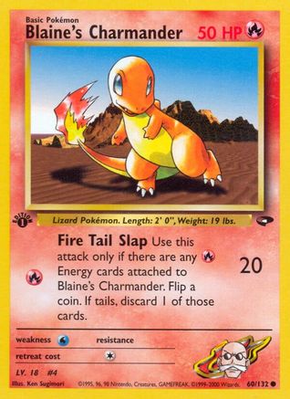 Blaine's Charmander (60/132) [Gym Challenge 1st Edition] | Silver Goblin