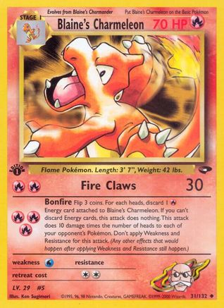 Blaine's Charmeleon (31/132) [Gym Challenge Unlimited] | Silver Goblin