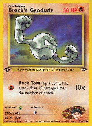 Brock's Geodude (68) (1st Edition) - Gym Challenge