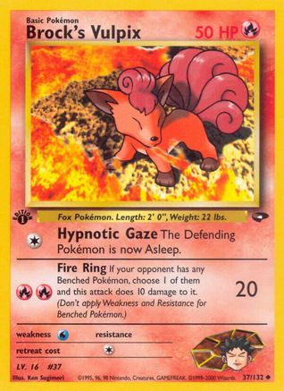 Brock's Vulpix (37) (1st Edition) - Gym Challenge