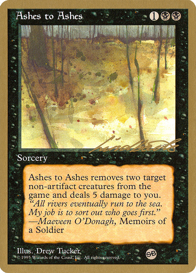 Ashes to Ashes (Leon Lindback) (SB) [Pro Tour Collector Set] | Silver Goblin