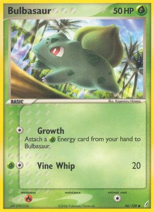 Bulbasaur (46/100) (Stamped) [EX: Crystal Guardians] | Silver Goblin