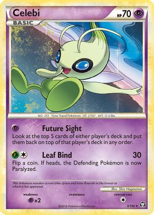 Celebi (3/102) [HeartGold & SoulSilver: Triumphant] Reverse Holofoil