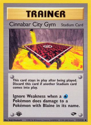 Cinnabar City Gym (113/132) [Gym Challenge Unlimited] | Silver Goblin