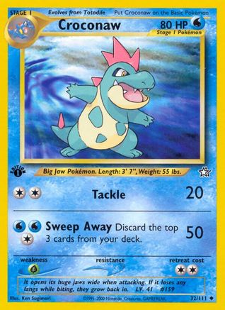 Croconaw (32/111) [Neo Genesis 1st Edition] | Silver Goblin