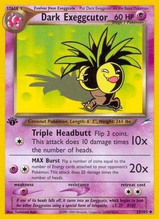Dark Exeggcutor (33) 1st Edition - Neo Destiny