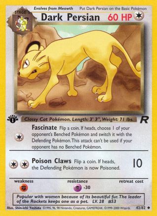 Dark Persian (42) (1st Edition) - Team Rocket