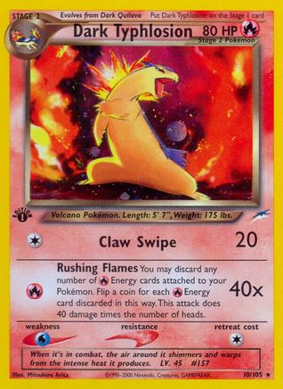 Dark Typhlosion (10) 1st Edition Holofoil - Neo Destiny