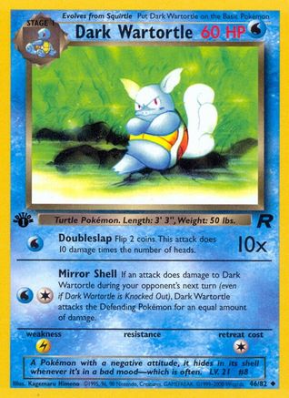 Dark Wartortle (46) (1st Edition) - Team Rocket