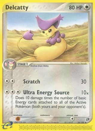 Delcatty (34/100) [EX: Sandstorm] | Silver Goblin