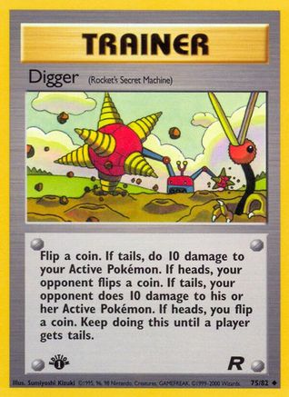 Digger (Rocket's Secret Machine) (75) (1st Edition) - Team Rocket
