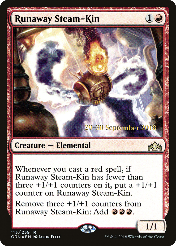 Runaway Steam-Kin [Guilds of Ravnica Prerelease Promos] | Silver Goblin