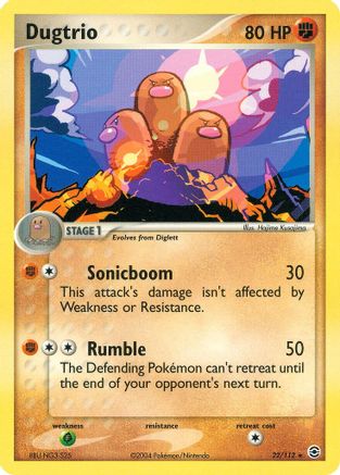 Dugtrio (22/112) [EX: FireRed & LeafGreen] | Silver Goblin