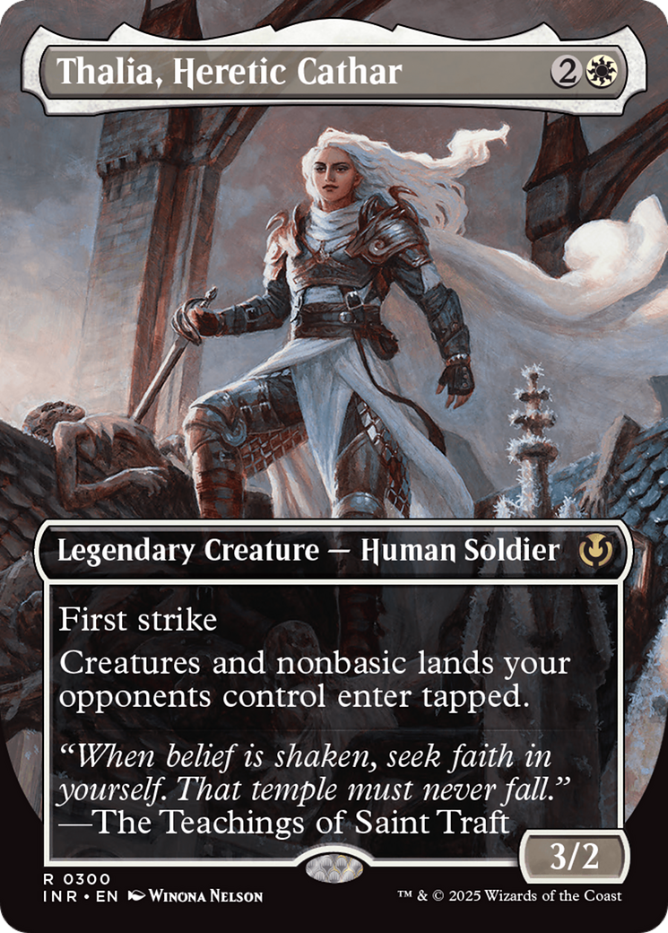 Thalia, Heretic Cathar (borderless) Foil (300) - Innistrad Remastered