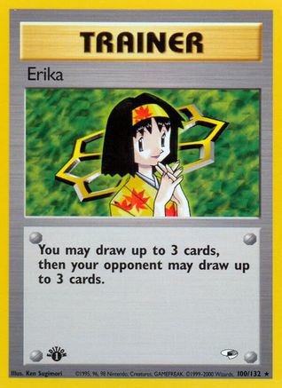 Erika (100) (100) 1st Edition - Gym Heroes
