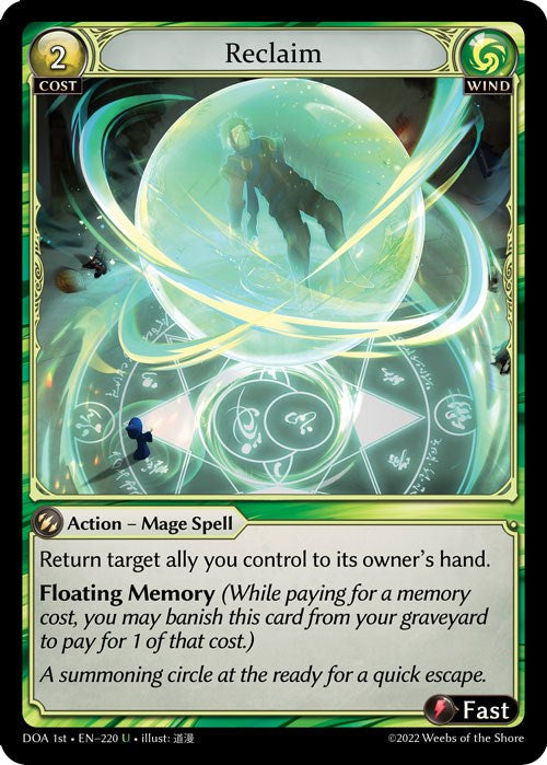 Reclaim (220) [Dawn of Ashes: 1st Edition] Foil