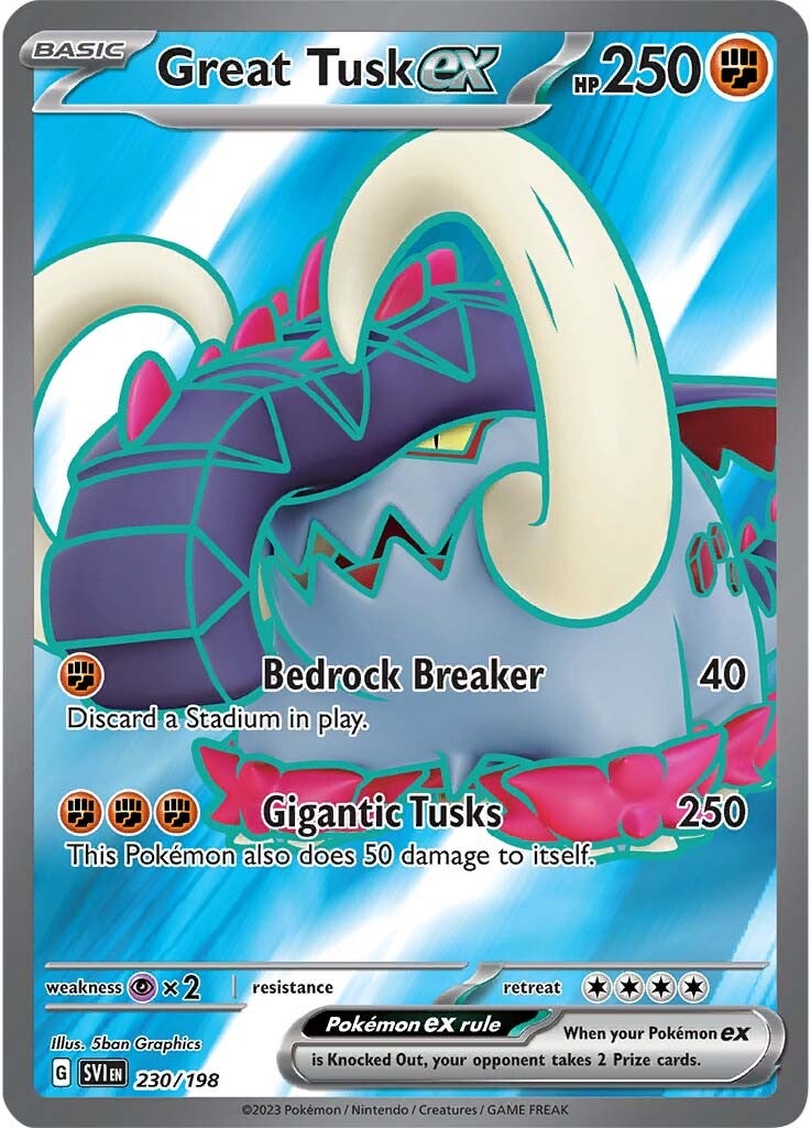 Great Tusk ex (230/198) [Scarlet & Violet: Base Set] | Silver Goblin