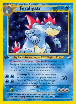 Feraligatr (4) (4) 1st Edition Holofoil - Neo Genesis