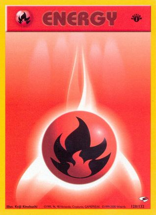 Fire Energy (128) 1st Edition - Gym Heroes