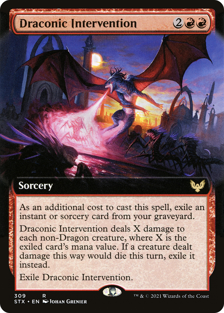 Draconic Intervention (Extended Art) [Strixhaven: School of Mages] | Silver Goblin