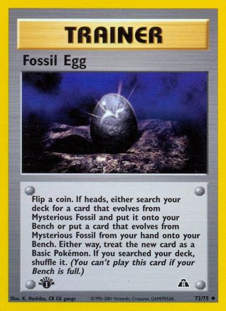 Fossil Egg (72) 1st Edition - Neo Discovery