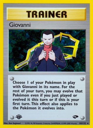 Giovanni (18) (1st Edition) Holofoil - Gym Challenge