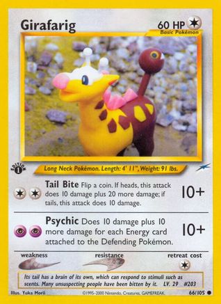 Girafarig (66) 1st Edition - Neo Destiny