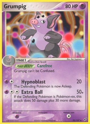 Grumpig (32/107) [EX: Deoxys] | Silver Goblin