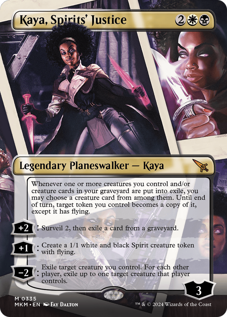 Kaya, Spirits' Justice (Borderless) [Murders at Karlov Manor] | Silver Goblin