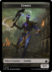 Goblin (0008) // Zombie Double-Sided Token [Ravnica Remastered Tokens] | Silver Goblin