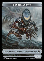 Treasure // Phyrexian Myr Double-Sided Token [Commander Masters Tokens] | Silver Goblin