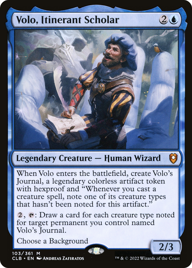 Volo, Itinerant Scholar [Commander Legends: Battle for Baldur's Gate] | Silver Goblin