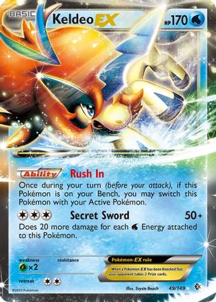 Keldeo EX (49/149) [Black & White: Boundaries Crossed] | Silver Goblin