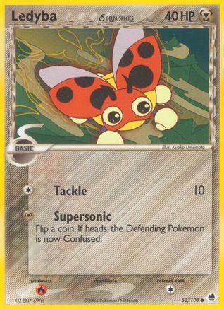 Ledyba (53/101) (Delta Species) (Stamped) [EX: Dragon Frontiers] | Silver Goblin