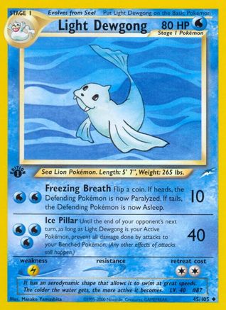 Light Dewgong (45) 1st Edition - Neo Destiny
