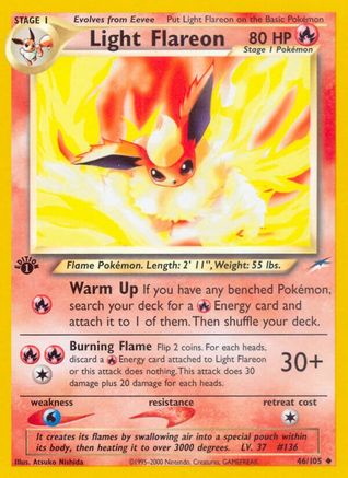 Light Flareon (46/105) [Neo Destiny 1st Edition] | Silver Goblin