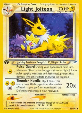 Light Jolteon (48) 1st Edition - Neo Destiny