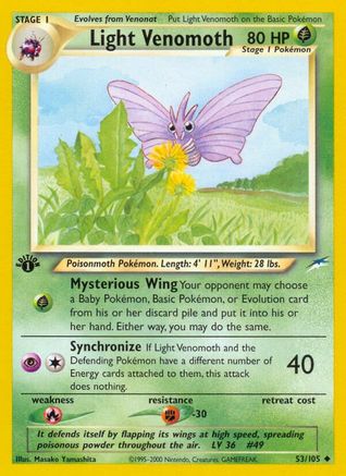 Light Venomoth (53) 1st Edition - Neo Destiny