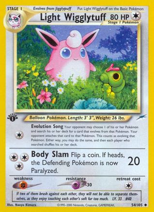 Light Wigglytuff (54) 1st Edition - Neo Destiny