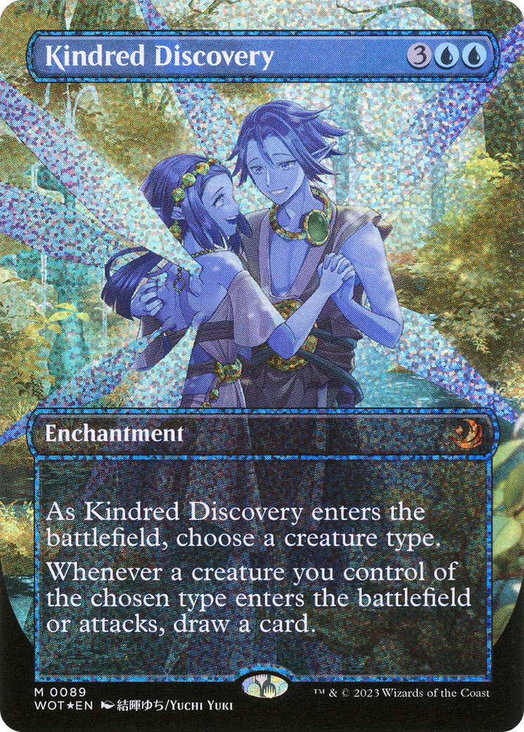 Kindred Discovery (Anime Borderless) (Confetti Foil) [Wilds of Eldraine: Enchanting Tales]