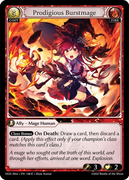 Prodigious Burstmage (148) [Dawn of Ashes: Alter Edition] Foil