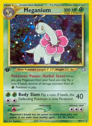 Meganium (10) (10) 1st Edition Holofoil - Neo Genesis