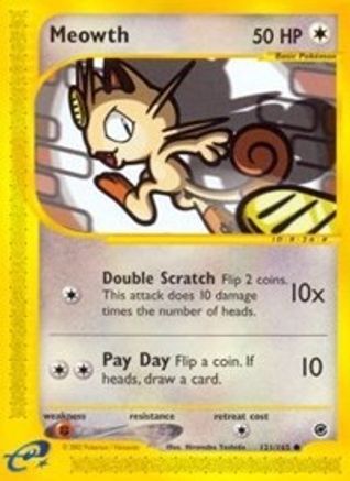 Meowth (121/165) [Expedition: Base Set] | Silver Goblin