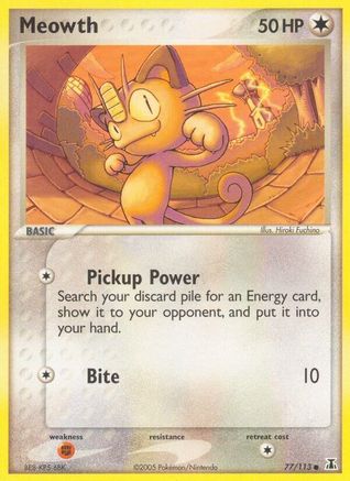 Meowth (77/113) [EX: Delta Species] | Silver Goblin