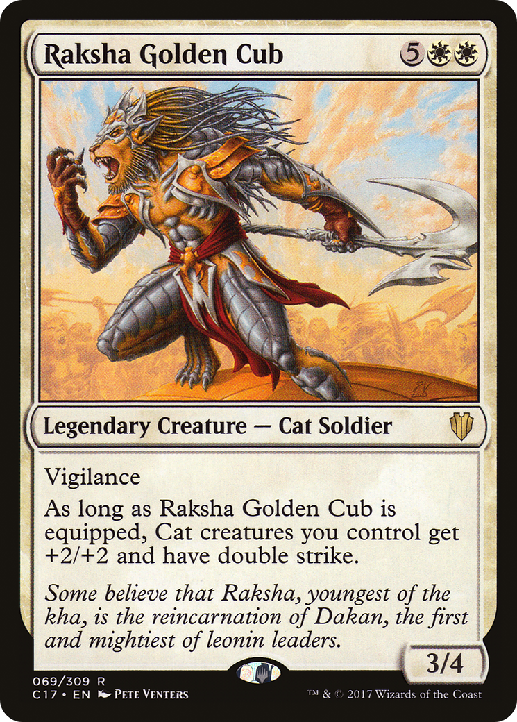 Raksha Golden Cub [Commander 2017] | Silver Goblin