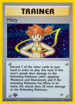 Misty (18) 18/132 - Gym Heroes Unlimited Holofoil | Silver Goblin