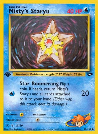 Misty's Staryu (92) (1st Edition) - Gym Challenge